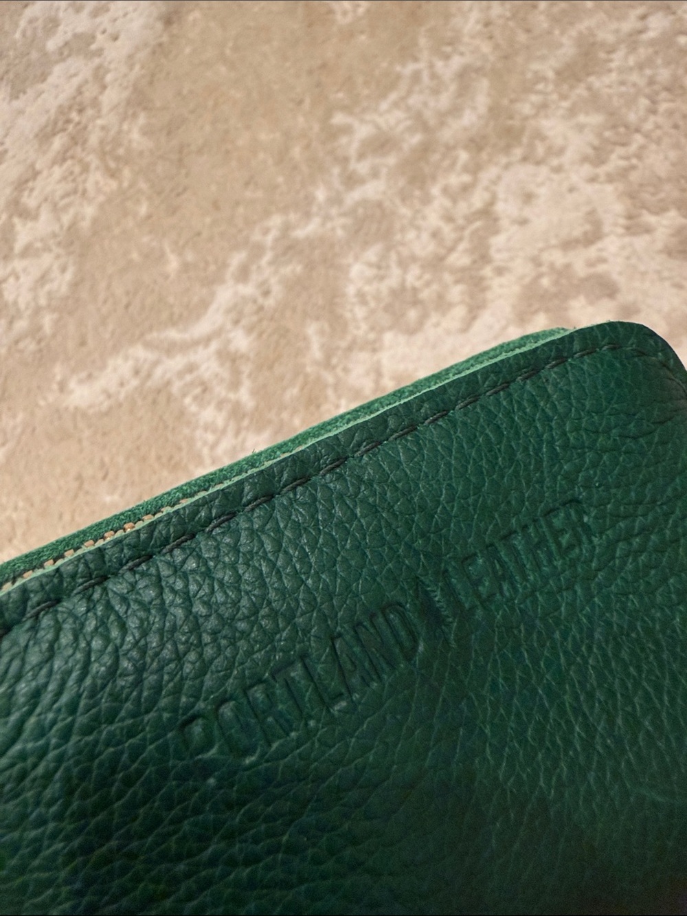 Portland Leather Forest Green Pebbled Leather Coin Case - Picture 3 of 7